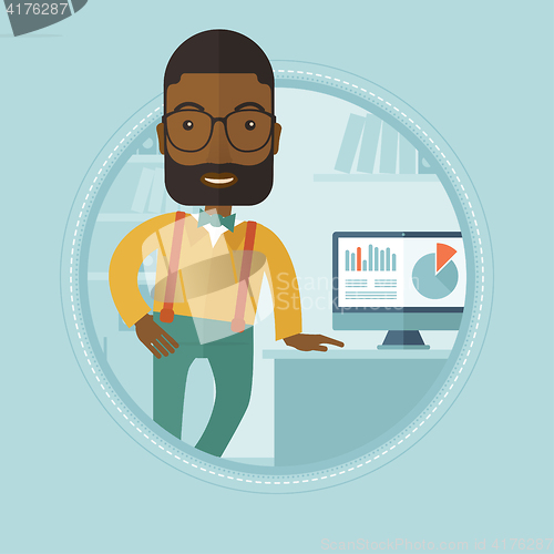 Image of Businessman giving business presentation.