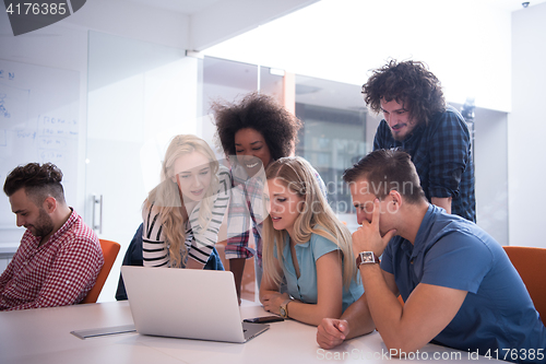 Image of Multiethnic startup business team on meeting