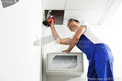 Image of Electrician Installation of electrical wiring