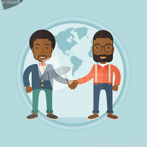 Image of Business partners shaking hands.