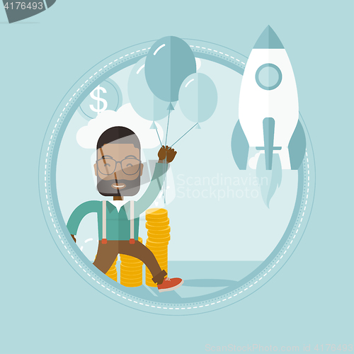 Image of Successful business start up vector illustration.