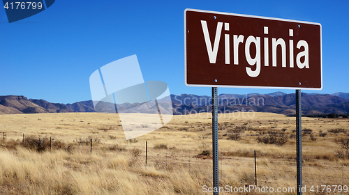 Image of Virginia brown road sign