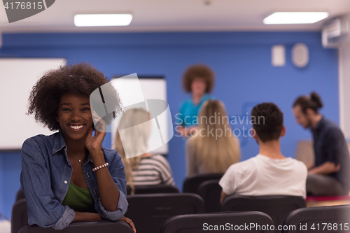 Image of Portrait informal African American business woman