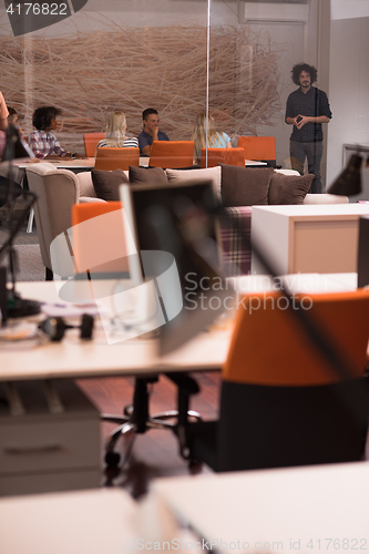 Image of Multiethnic startup business team on meeting