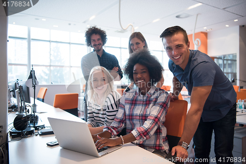 Image of Multiethnic startup business team