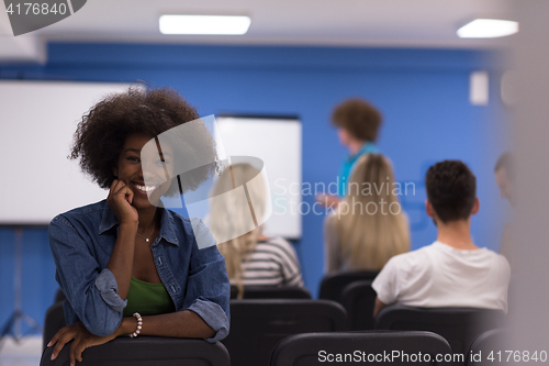 Image of Portrait informal African American business woman