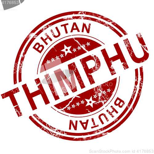 Image of Red Thimphu stamp 