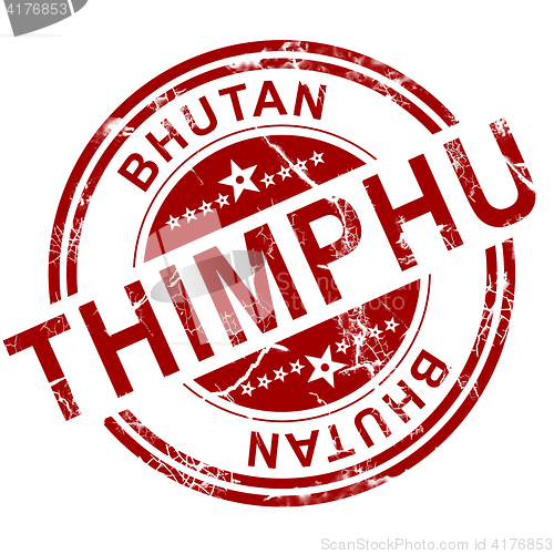 Image of Red Thimphu stamp 