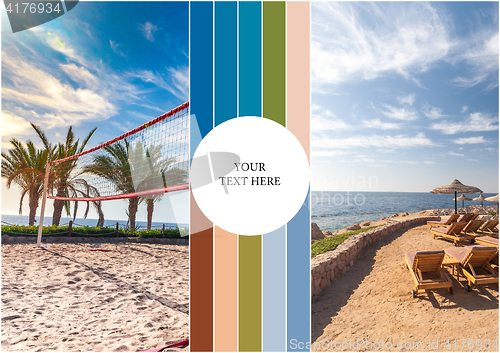 Image of The beach at the luxury hotel, Sharm el Sheikh, Egypt