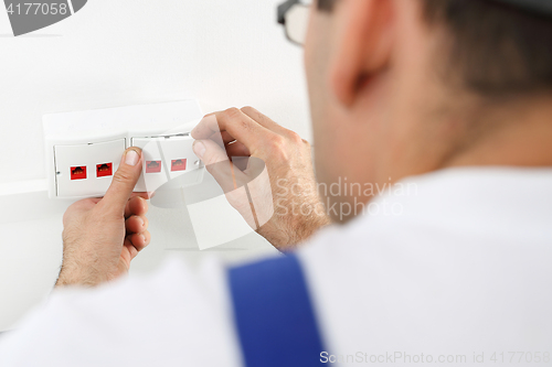 Image of Installing Internet Installation of the wall socket