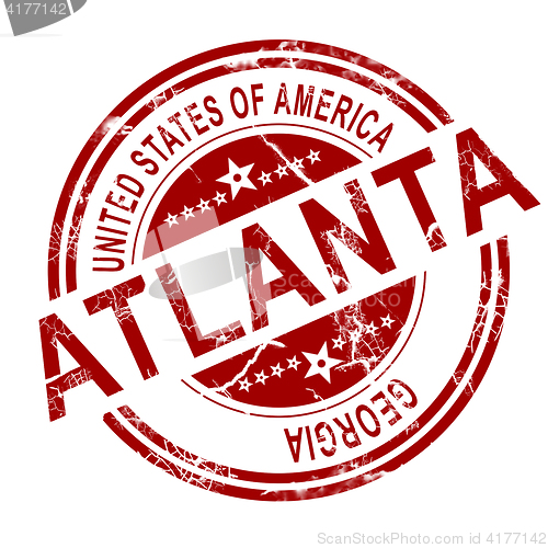 Image of Atlanta stamp with white background