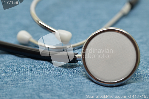 Image of Medical Stethoscope on a blue background