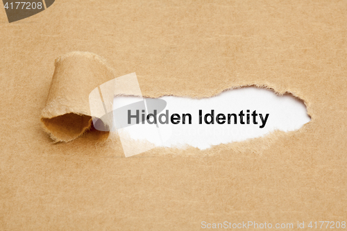 Image of Hidden Identity Torn Paper Concept