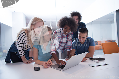 Image of Multiethnic startup business team on meeting