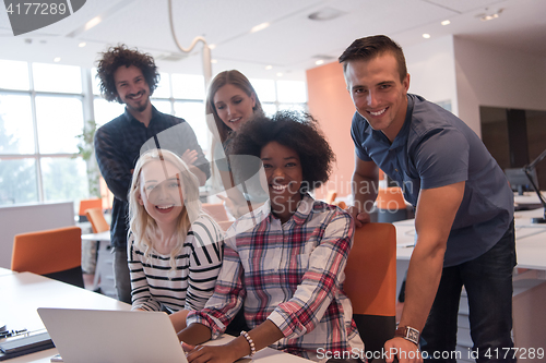 Image of Multiethnic startup business team