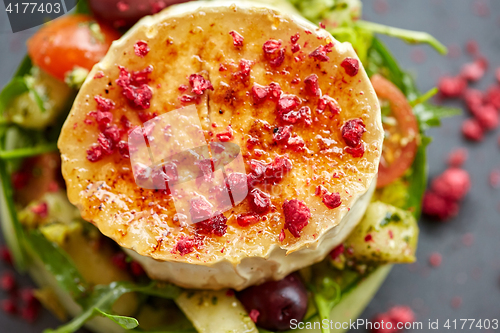 Image of close up of goat cheese salad with vegetables