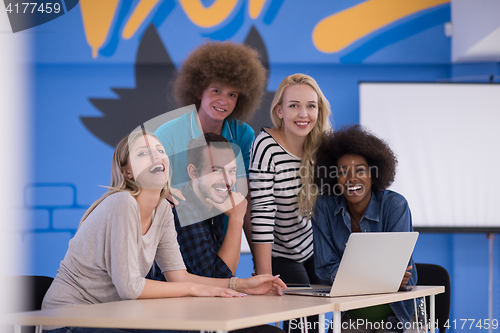Image of Multiethnic startup business team on meeting