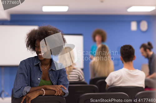 Image of Portrait informal African American business woman