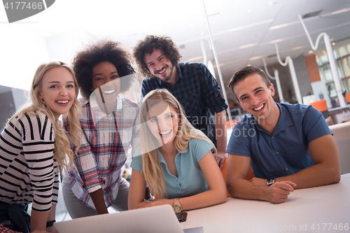 Image of Multiethnic startup business team on meeting