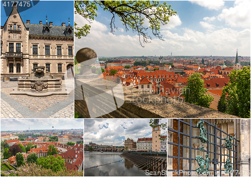 Image of Aerial view over Old Town, Prague, Czech Republic