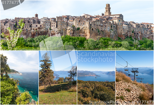 Image of Panorama of the Pitigliano - city on clif in Italy