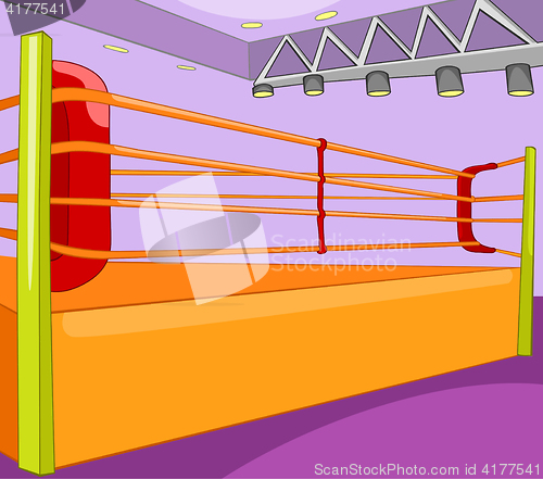 Image of Cartoon background of boxing ring.