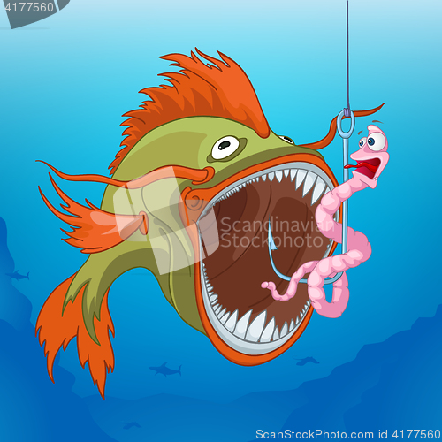 Image of Cartoon background of underwater life.