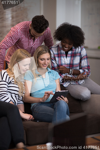 Image of Multiethnic startup business team on meeting
