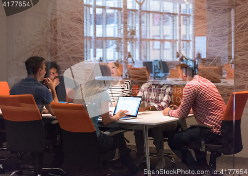 Image of Multiethnic startup business team on meeting