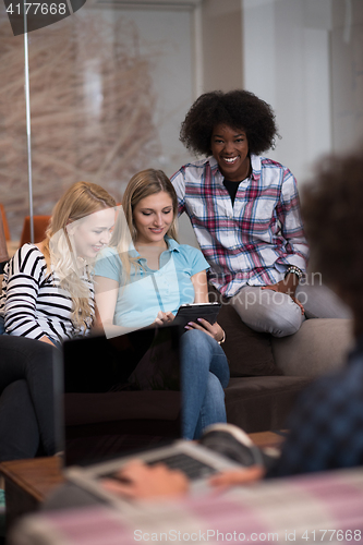 Image of Multiethnic startup business team on meeting