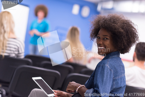 Image of Portrait informal African American business woman