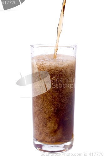 Image of Pouring cola in to the glass