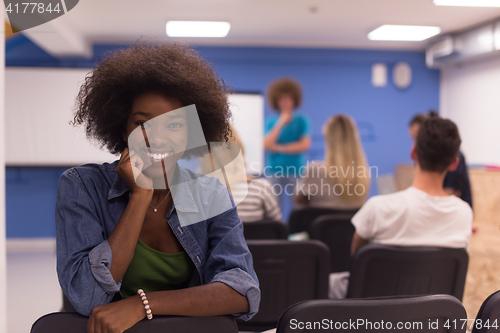 Image of Portrait informal African American business woman
