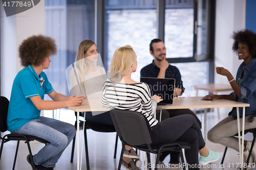 Image of Multiethnic startup business team on meeting