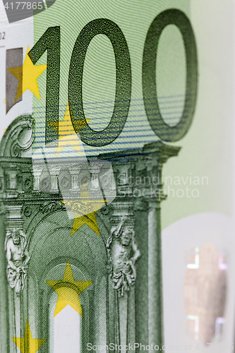 Image of hundred European euro, close up