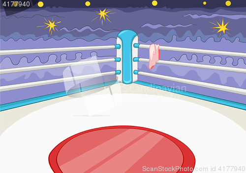 Image of Cartoon background of boxing ring.