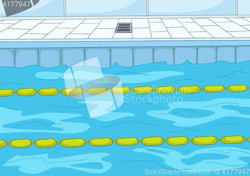 Image of Cartoon background of swimming pool.