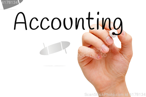 Image of Accounting Handwritten With Black Marker