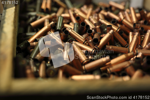 Image of The bullet, brass scales on the cartridges