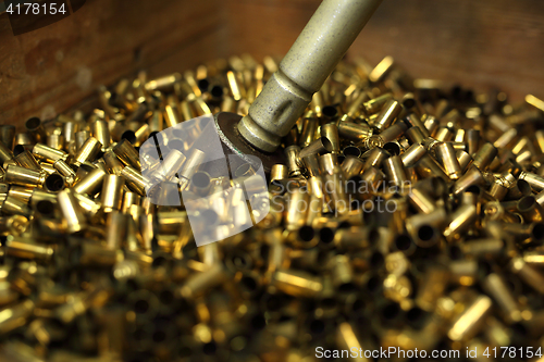 Image of Ammunition, brass scales on the cartridges