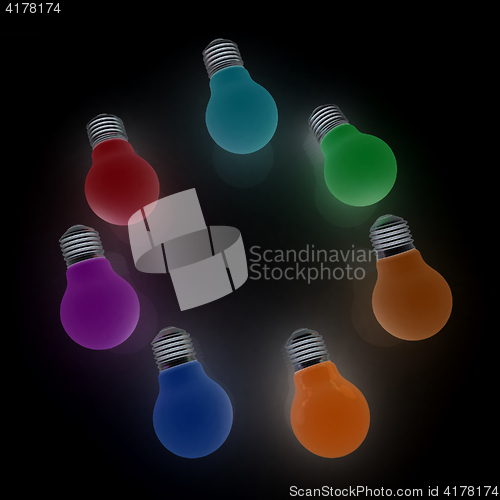 Image of lamps. 3D illustration