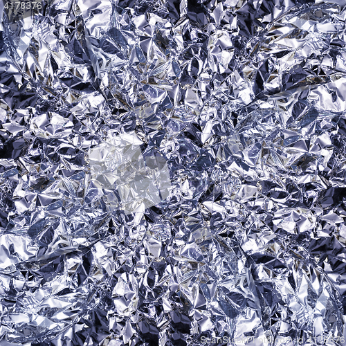 Image of silver foil for festive background