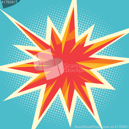 Image of Comic flash in the form of multipath stars