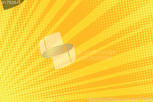 Image of Warm orange pop art retro comic background