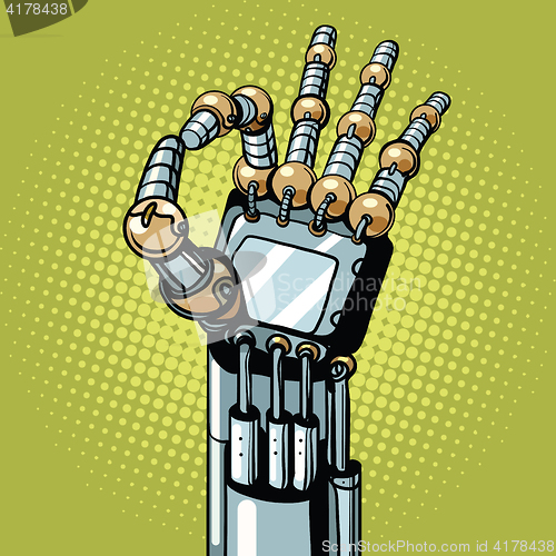 Image of Robot OK okay gesture hand