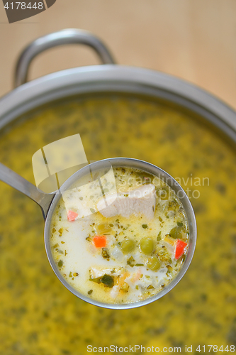 Image of Chicken soup with vegetables 