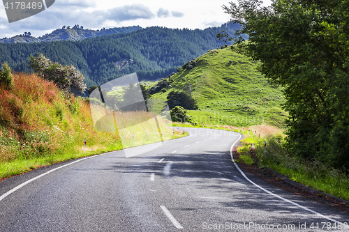 Image of winding road New Zealand