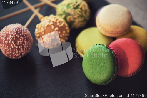 Image of French colorful macarons