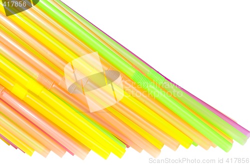 Image of Colorful drinking straws