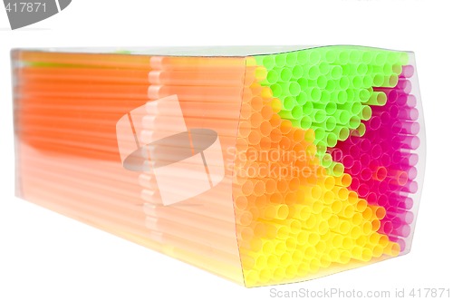 Image of Colorful drinking straws